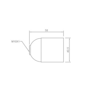 Portalampada E27 Bianco in Termoplastica con Foro Filettato 10x1 | FAI 0165/TP 2