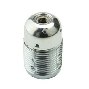 Portalampada Filettato in Metallo E27 Argento FAI 1031/F/ARG