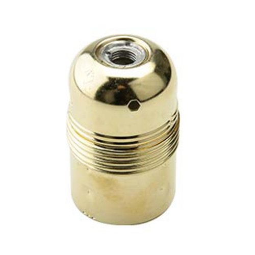 PORTALAMPADA E27 METALLO OTTONE LISCIO 1031