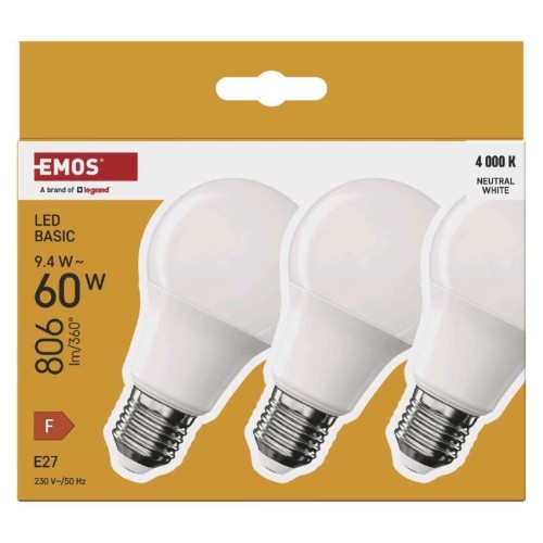 Set 3 Lampadine LED A60 E27 9.4W... Set 3 Lampadine LED A60 E27 9.4W...