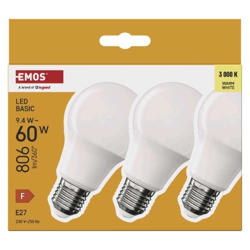 Set 3 Lampadine LED A60 E27 9.4W... Set 3 Lampadine LED A60 E27 9.4W...