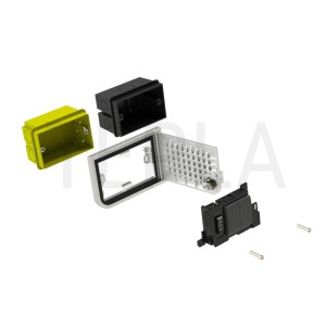 Telaio porta apparecchi blindato Blindo 3in per serrande Zippo 20060 con doppio pulsante saliscendi. 2