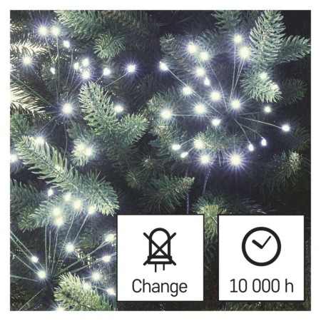 Catena NANO LED FIREWORKS: 150 LED Freddi, Filo Verde, timer, Interno | EMOS D3AC08
