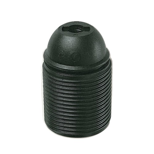 Portalampada Filettato in Resina E27 Nero FAI 0192/N/TPL