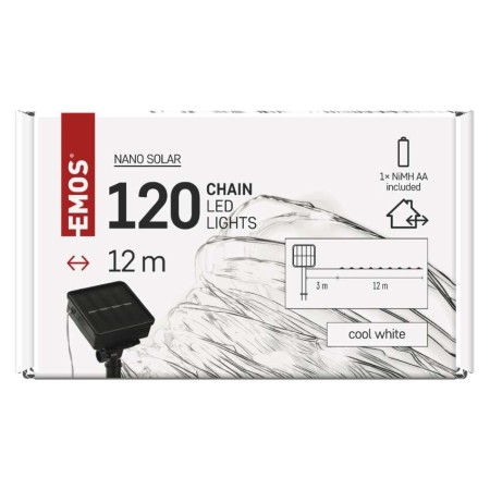 Catena Luminosa NANO LED Solare 12m 120 LED per Interni ed Esterni | Emos D3ZC01
