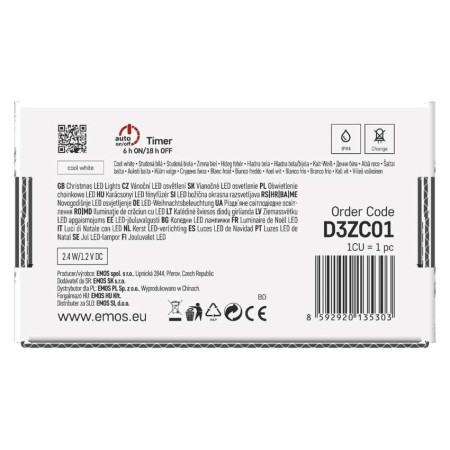 Catena Luminosa NANO LED Solare 12m 120 LED per Interni ed Esterni | Emos D3ZC01