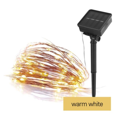 Catena luminosa NANO LED solare da 12 metri con filo in rame e luce bianca calda, perfetta per interni ed esterni | Emos D3ZW01 Catena luminosa NANO LED solare da 12 metri con filo in rame e luce bianca calda, perfetta per interni ed esterni | Emos D3ZW01