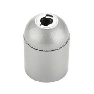 Portalampada in Resina E27 Liscio Argento FAI 0165/ARG