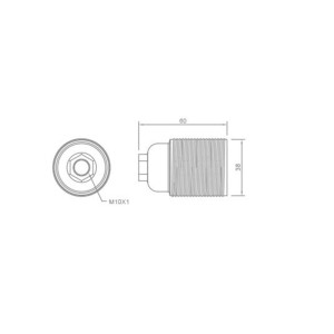 Portalampada Filettato in Metallo E27 Ottone FAI 1031/F 2