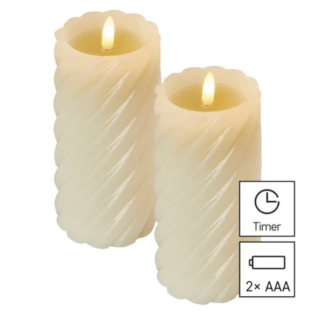 Candele in Vera Cera con Luce LED Calda e Timer | Emos DCCV17