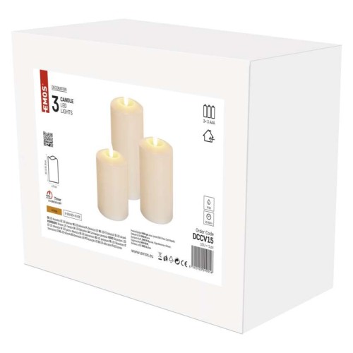 SET 3 CANDELE LED FINTA CERA A... SET 3 CANDELE LED FINTA CERA A...