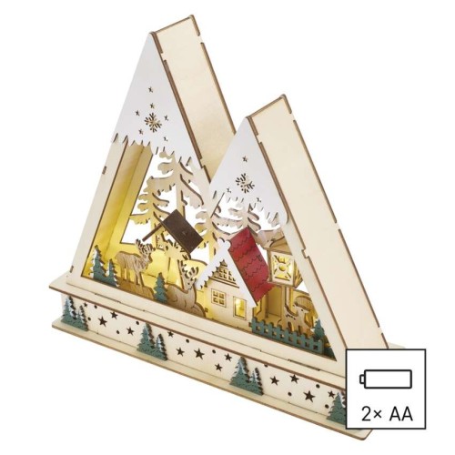 Paesaggio Natalizio LED in Legno 23.5... Paesaggio Natalizio LED in Legno 23.5...