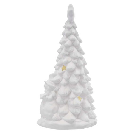 Albero di Natale in Ceramica con Pupazzi di Neve e Luci LED Bianche Calde | Emos DCLW31