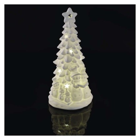 Albero di Natale in Ceramica con Pupazzi di Neve e Luci LED Bianche Calde | Emos DCLW31