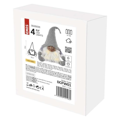 Gnomo Natalizio LED Seduto 35 cm con... Gnomo Natalizio LED Seduto 35 cm con...