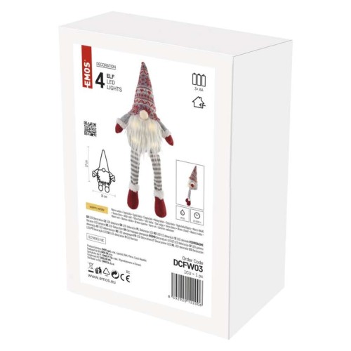 Elfo Natalizio LED Seduto 27 cm con... Elfo Natalizio LED Seduto 27 cm con...
