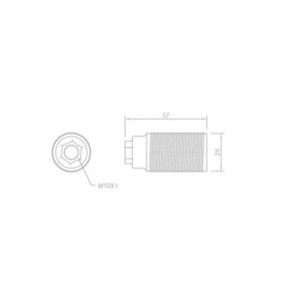 Portalampada Filettato in Metallo E14 Argento FAI 1041/F/ARG 2