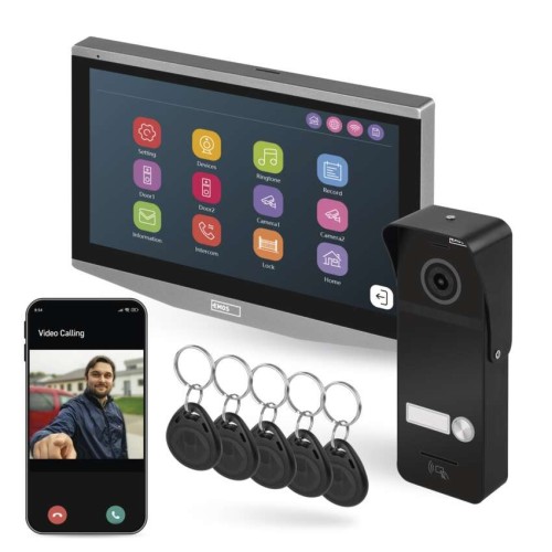 Kit Videocitofono Smart EMOS GoSmart IP-750A con WiFi e Visione Notturna | Emos H4020