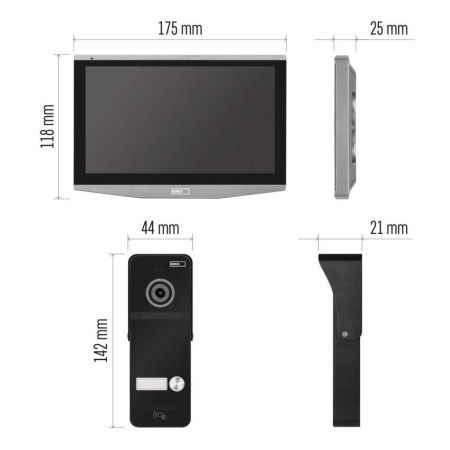 Kit Videocitofono Smart EMOS GoSmart IP-750A con WiFi e Visione Notturna | Emos H4020