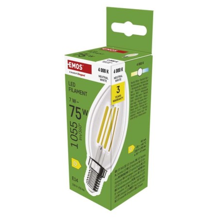 Lampadina LED Filamento Oliva E14 7W equivalente a 75W  1055lm 4000K Luce Neutra Lampadina LED Filamento Oliva E14 7W equivalente a 75W  1055lm 4000K Luce Neutra