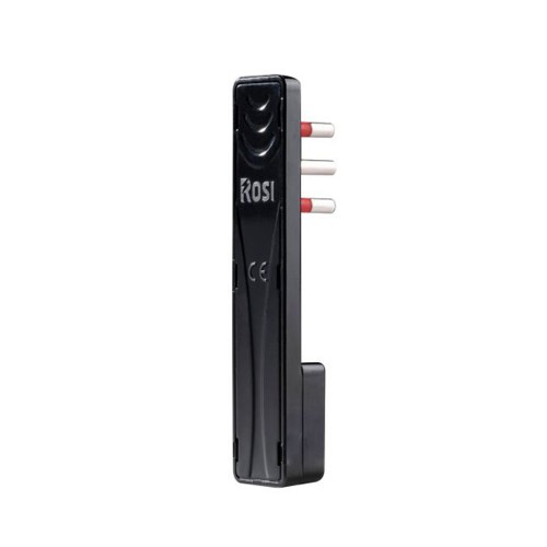 Spina extrapiatta 10A 2P+T nera ultraflat | ROSI RS98117