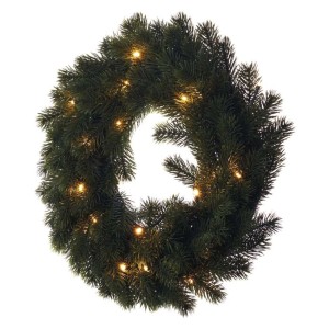 Ghirlanda natalizia LED da 40 cm con luci bianche calde e timer, perfetta per interni festivi | Emos DCTW05