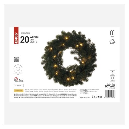 Ghirlanda Natalizia LED con Luce Calda da 40 cm | Emos DCTW05