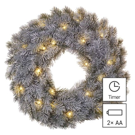 Ghirlanda dell'Avvento Natalizia Innevata con Luci LED da 40 cm | Emos DCTW15