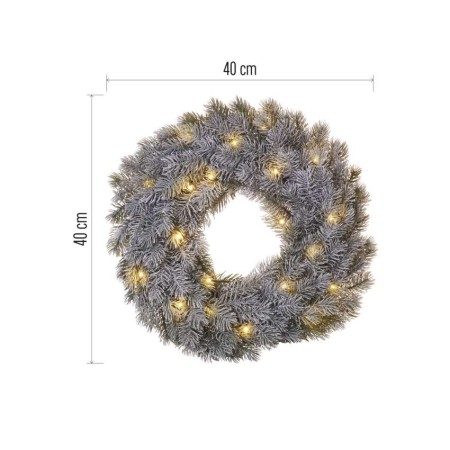 Ghirlanda dell'Avvento Natalizia Innevata con Luci LED da 40 cm | Emos DCTW15