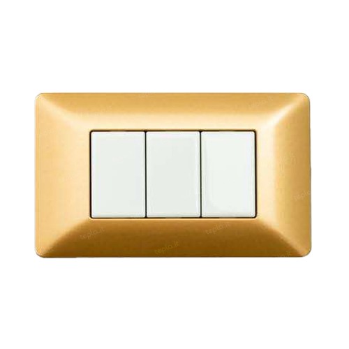 PLACCA 6 MODULI ORO COMPATIBILE MATIX