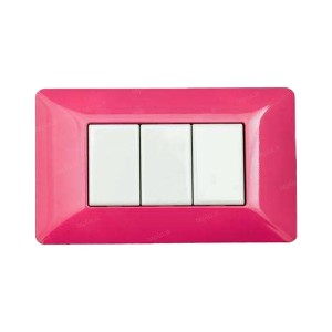 placca 6 moduli rosa compatibile Matix