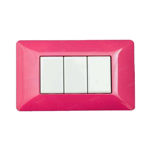 PLACCA 6 MODULI ROSA COMPATIBILE MATIX