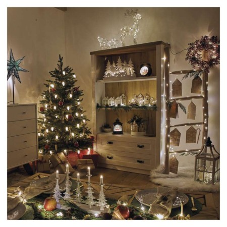 Decorazione Natalizia LED Renna con Slitta 47 cm con Luce Bianca Calda e Timer | Emos DCFC28