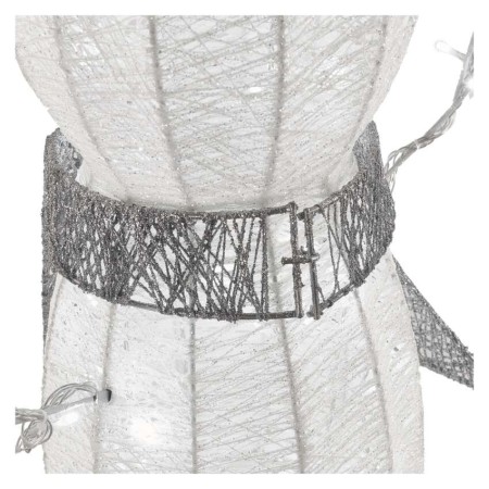 Pupazzo di Neve Natalizio LED in Rattan 124 cm, Luce Fredda da Interno con Timer | Emos DCFC01