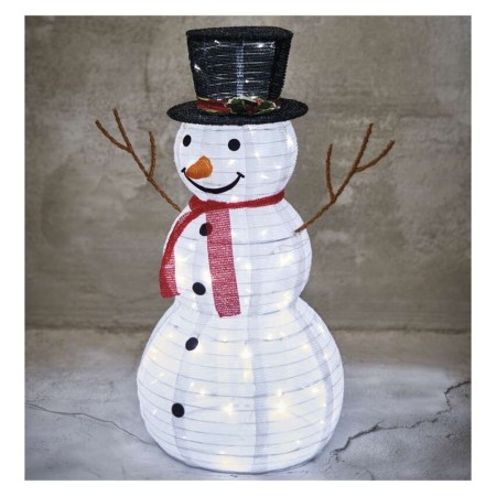 Pupazzo di Neve Natalizio LED Pieghevole 90 cm, con luce fredda, ideale per decorazioni interne ed esterne | Emos DCFC29 Pupazzo di Neve Natalizio LED Pieghevole 90 cm, con luce fredda, ideale per decorazioni interne ed esterne | Emos DCFC29
