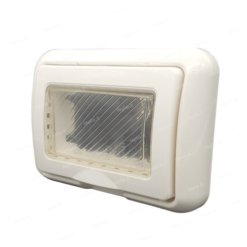 Coperchio stagno 3 moduli bianco compatibile Matix