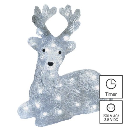 Renna Natalizia LED 27 cm con Luce Fredda, per Interno ed Esterno | Emos DCFC06