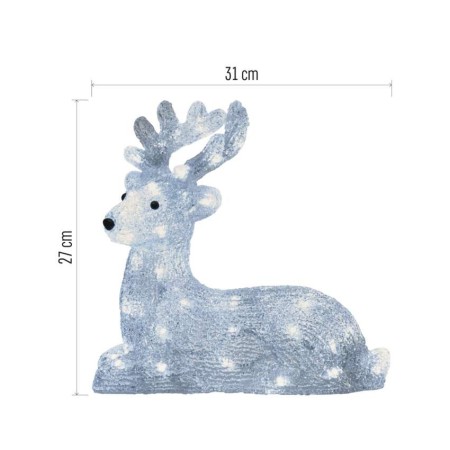 Renna Natalizia LED 27 cm con Luce Fredda, per Interno ed Esterno | Emos DCFC06