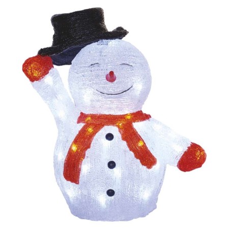 Pupazzo di Neve LED con Cappello 36 cm, per Interno ed Esterno, con Timer | Emos DCFC18