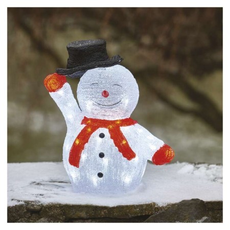 Pupazzo di Neve LED con Cappello 36 cm, decorazione luminosa per interno ed esterno, con timer | Emos DCFC18 Pupazzo di Neve LED con Cappello 36 cm, decorazione luminosa per interno ed esterno, con timer | Emos DCFC18