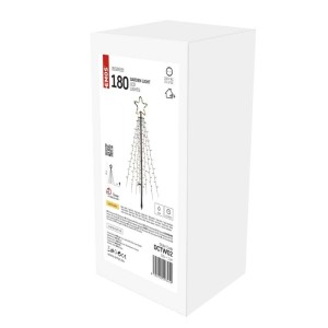 Albero di Natale LED da Esterno con Stella, 180 cm, Luce Bianca Calda | Emos DCTC02 2