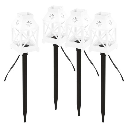 Set di 4 lanterne LED bianche da giardino con luce bianca fredda, per esterni e interni | EMOS DCLC01 Set di 4 lanterne LED bianche da giardino con luce bianca fredda, per esterni e interni | EMOS DCLC01