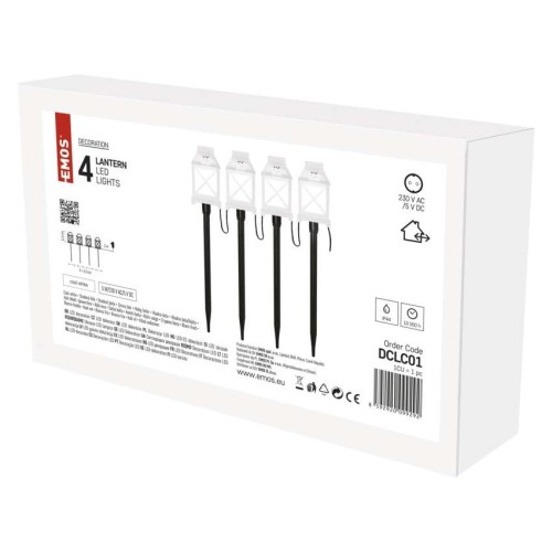 Set di 4 Lanterne LED da Giardino,... Set di 4 Lanterne LED da Giardino,...