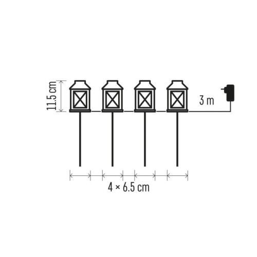 Set di 4 Lanterne LED da Giardino,... Set di 4 Lanterne LED da Giardino,...
