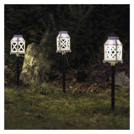 Set di 4 Lanterne LED da Giardino, Bianco, Luce Bianca Fredda, per Esterni e Interni | EMOS DCLC01