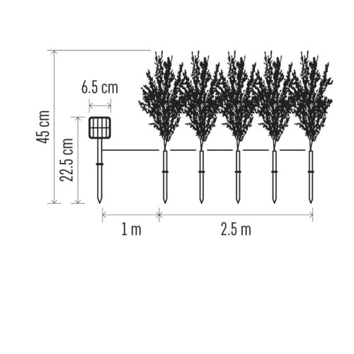 Set di 5 rametti LED solari con... Set di 5 rametti LED solari con...