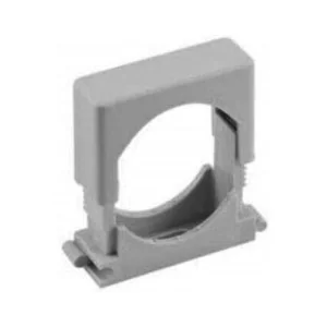 Fissatubo chiuso a scatto 14-22mm con coperchio per tubo rigido grigio