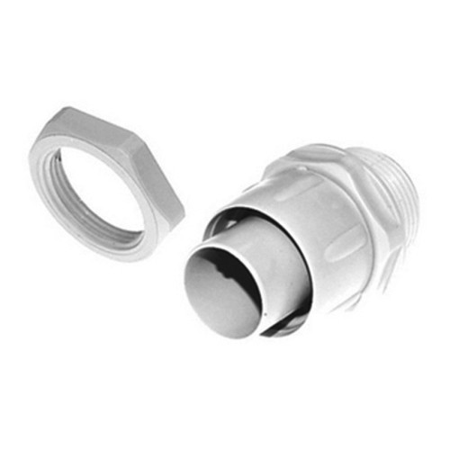 Raccordo guaina scatola Ø16 mm IP65 grigio RAL 7035 per connessioni sicure.