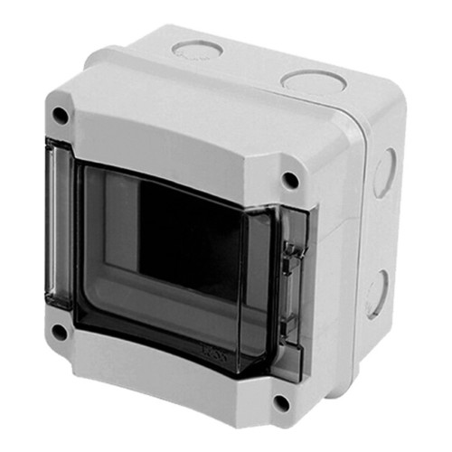 Centralino stagno 18 moduli IP55 Elmark 60005 con porta trasparente.