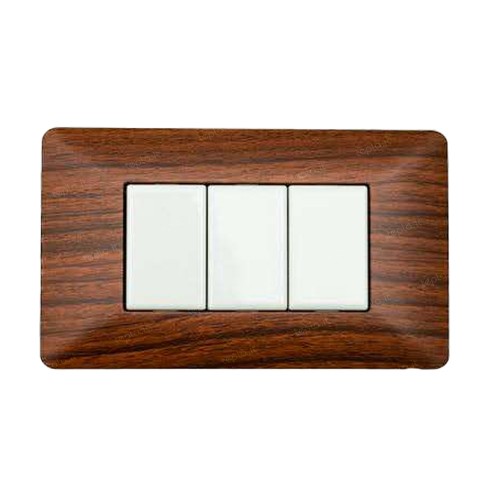 PLACCA 3 MODULI LEGNO COMPATIBILE MATIX